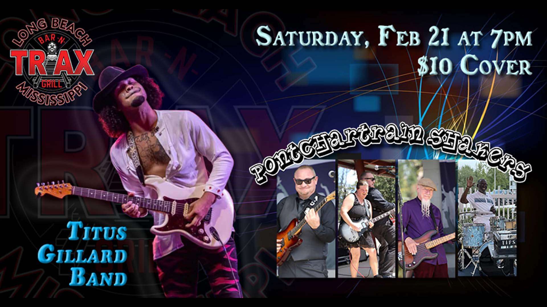Titus Gillard Band & The Ponchartrain Shakers | Trax Bar & Grill | Long Beach, MS