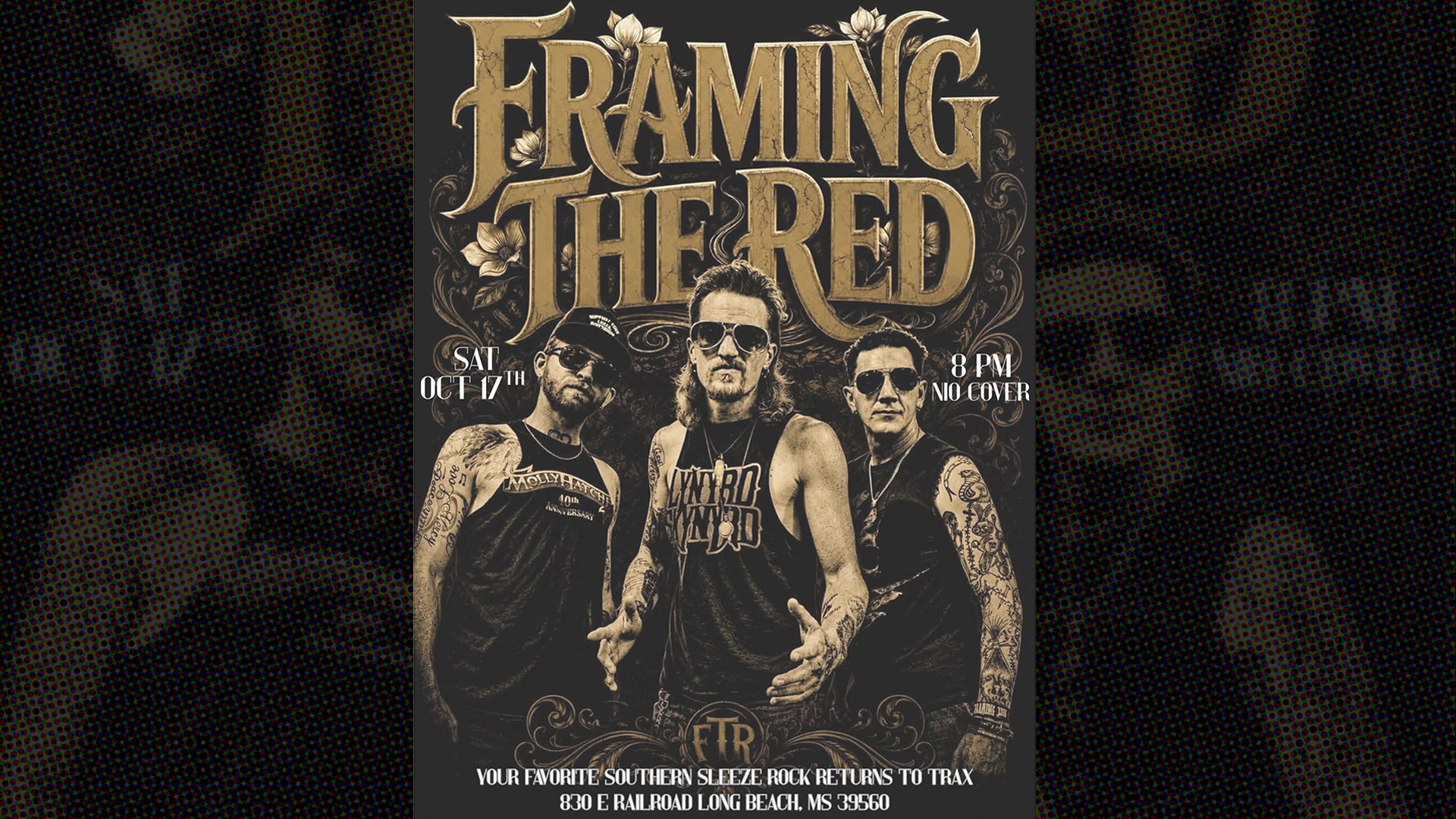 Framing the Red | oct17 framing the red 1 Framing the Red | Trax Bar & Grill | Long Beach, MS